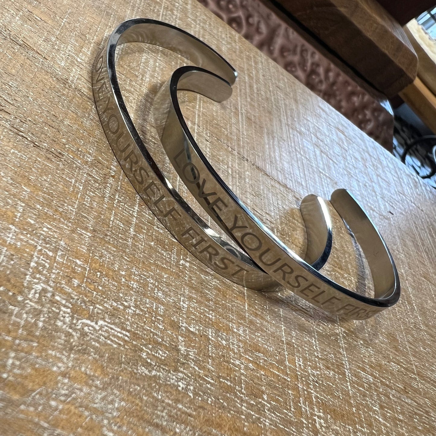 Love Yourself First Affirmation Cuff - Cream & Coco Skincare