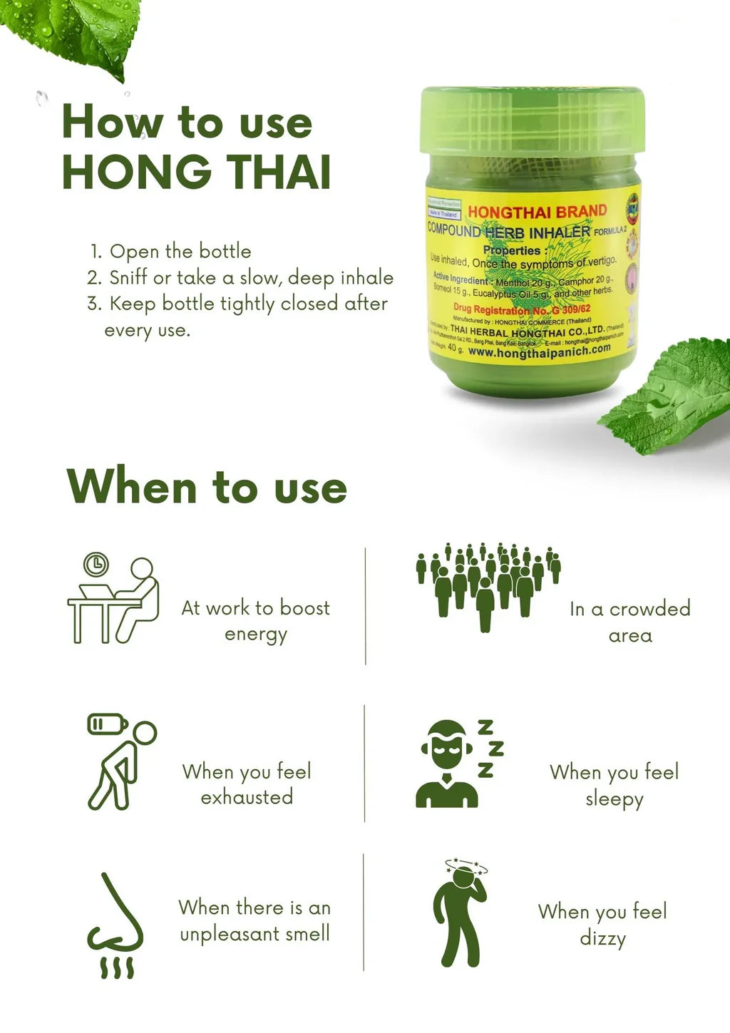 HONG THAI Thai Herbal Inhaler