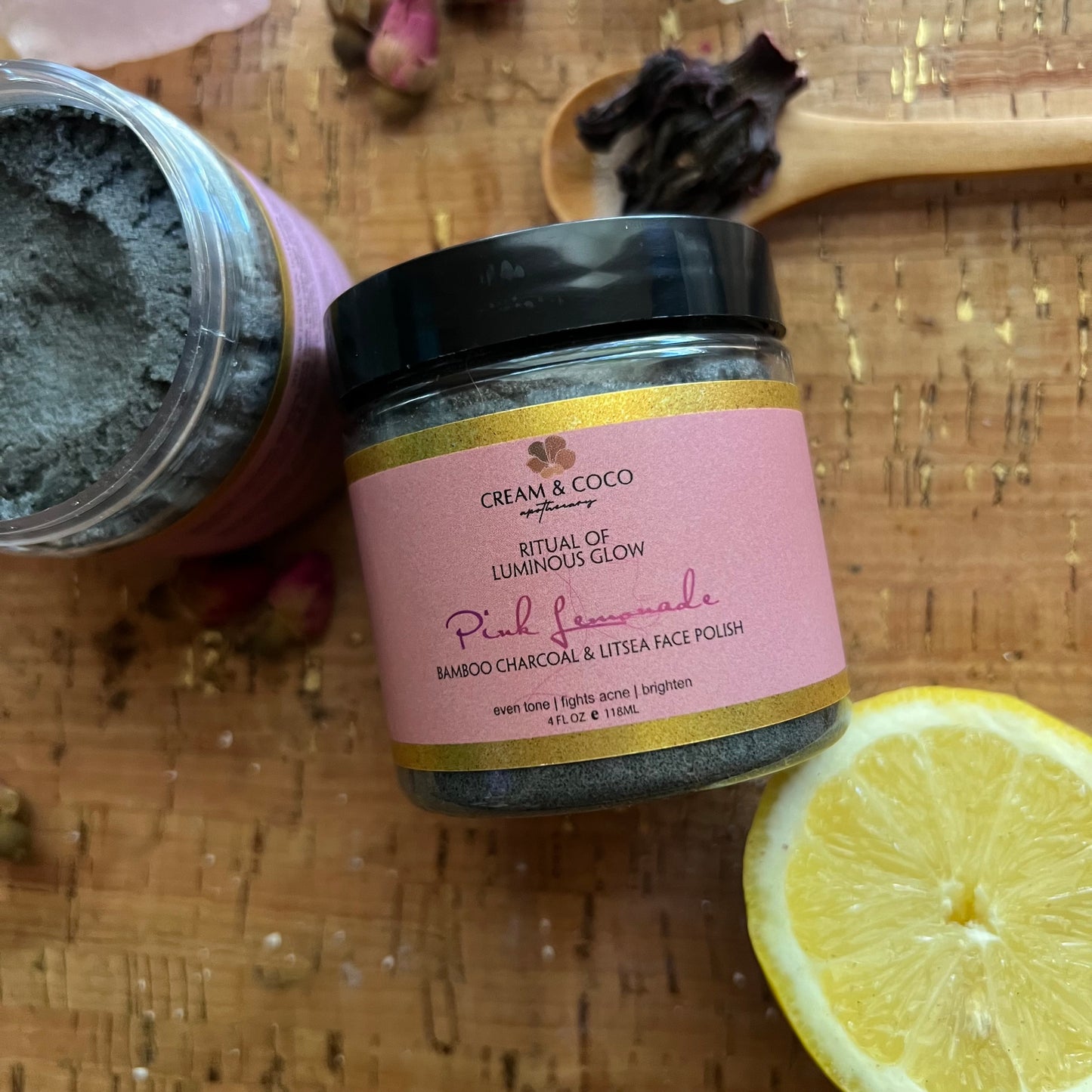 Pink Lemonade Bamboo Charcoal & Litsea Face Polish