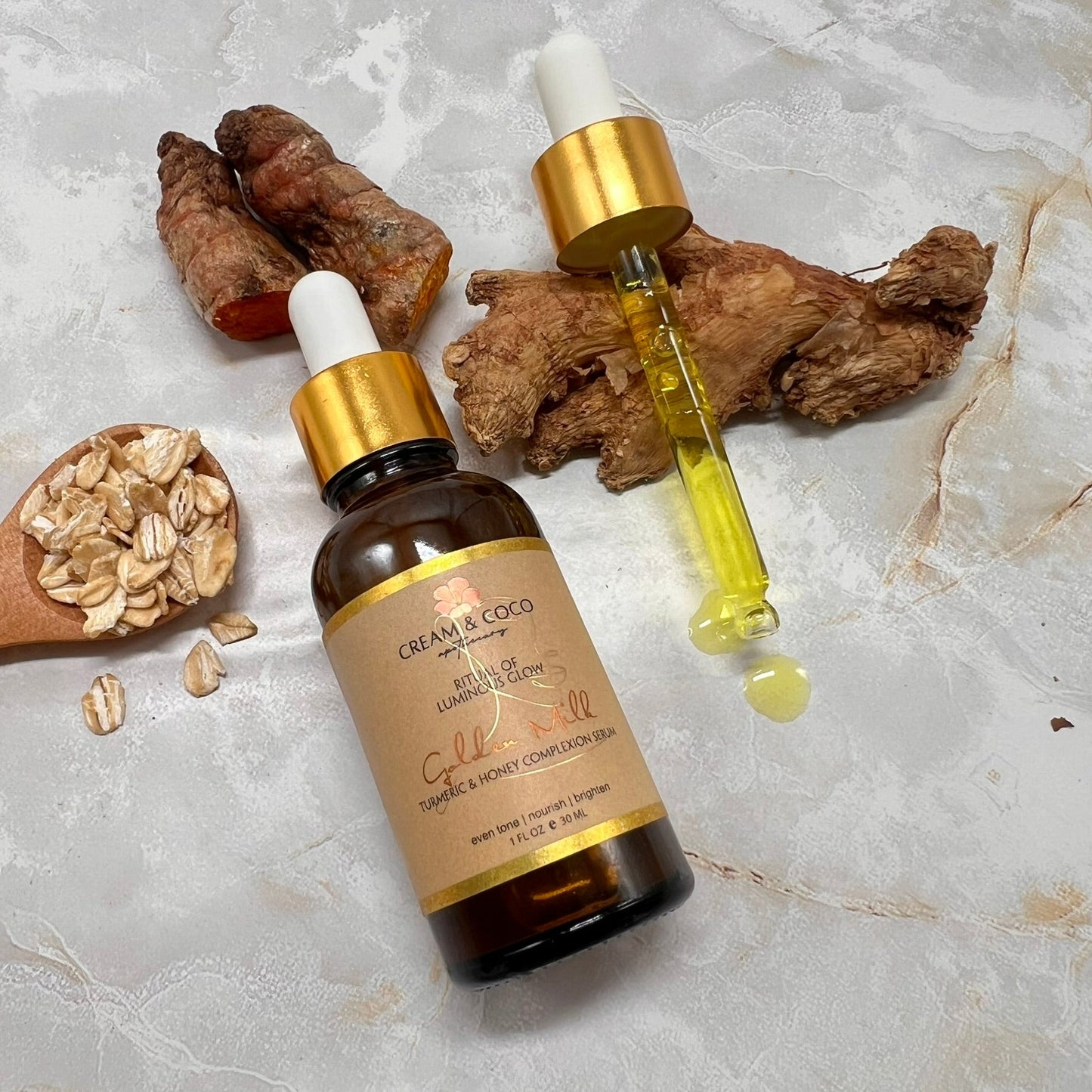 Turmeric Face Serum | Antioxidant Face Serum | Cream & Coco Skincare