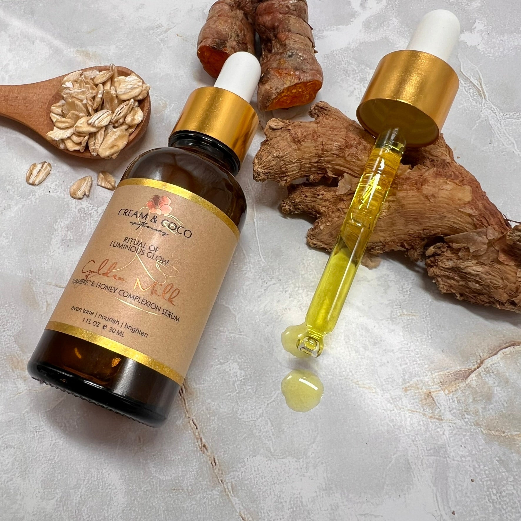 Turmeric Face Serum | Antioxidant Face Serum | Cream & Coco Skincare