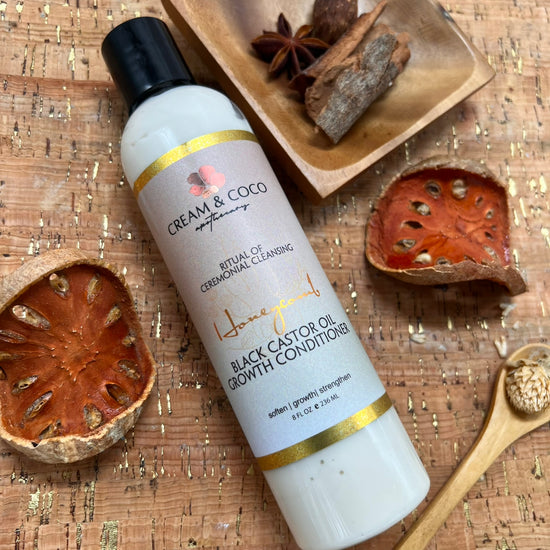 Honeycomb Black Castor Oil Growth Conditioner - Cream & Coco Skincare