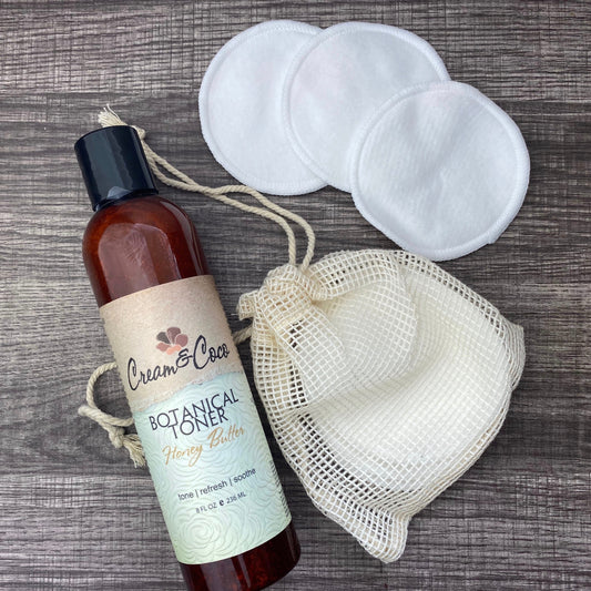 Organic Cotton Natural Facial Pad - Cream & Coco Skincare