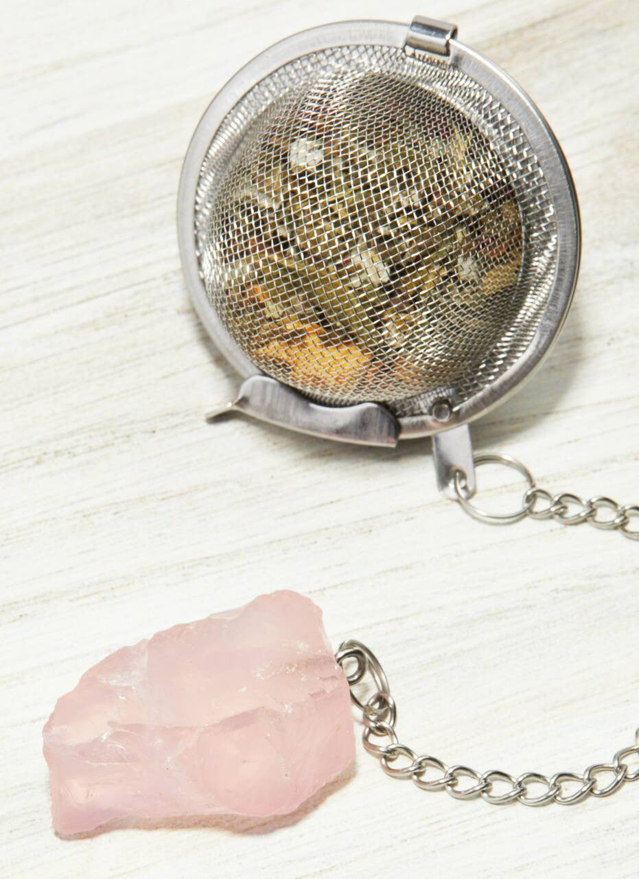Pink Rose Quartz Tea Infuser